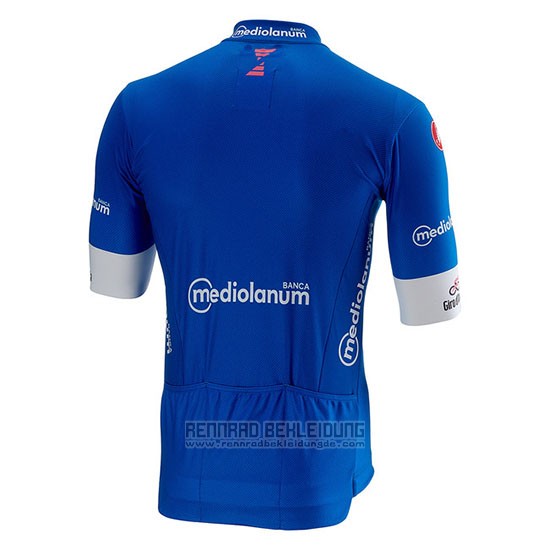 2018 Fahrradbekleidung Giro D'italien Blau Trikot Kurzarm und Tragerhose